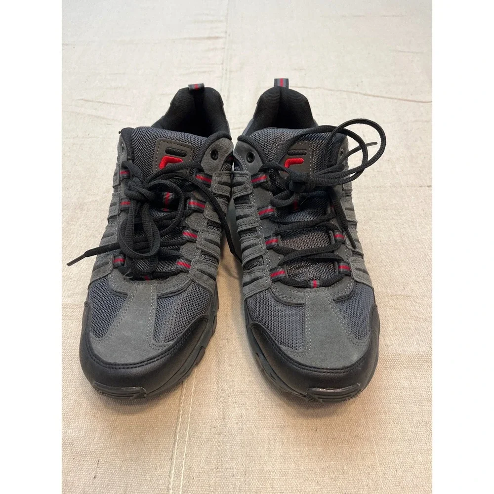 Fila Men's Athletic Shoes Sneakers Dark‎ Gray Red Lace Up Size 12